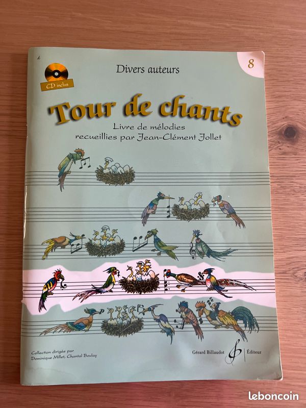 Tour de chants, Livre de mélodies recueillies par Jean-Clément Jollet, Édition Gérard Billaudot (image 1)