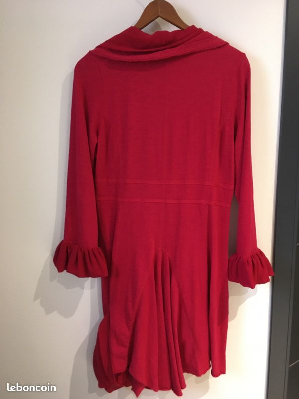 Tunique rouge TL 38/40 Maille coton voile (image 5)