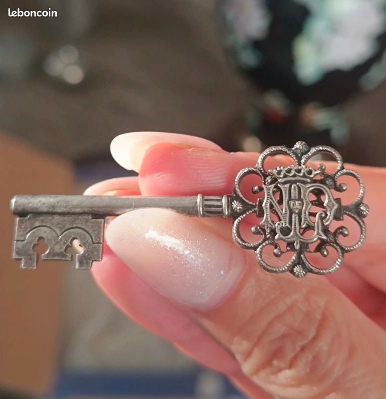 Très Belle Broche Ancienne XIXème - Argent Doré à L'émail Bressan - Poinçon Crabe