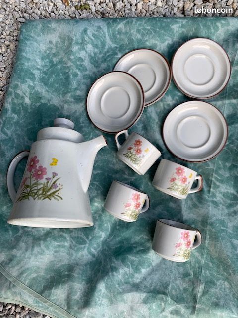 Service à café/thé vintage à fleurs (image 5)