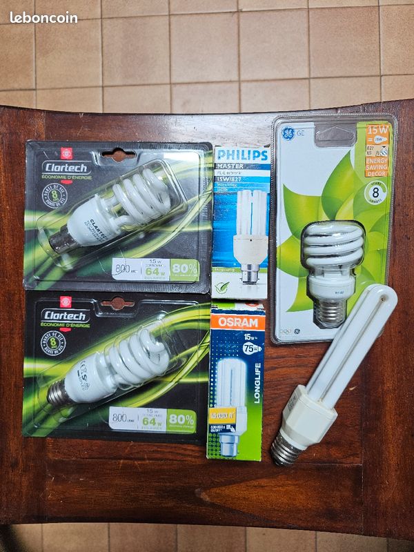 Lot de 6 ampoules à économie d'NRJ pour 5Euros (image 1)