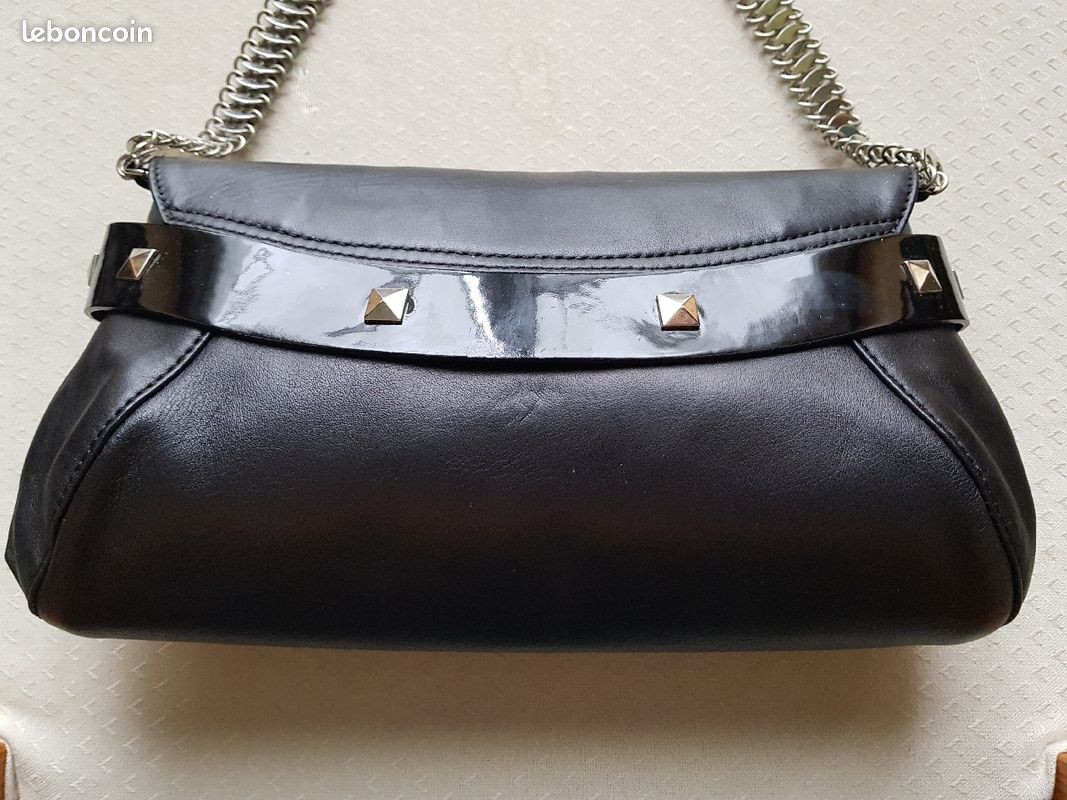 Sac à main en % cuir noir et métal Paco Rabanne (image 6)