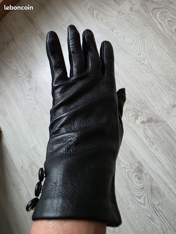 Gants féminin cuir agneau 🍒Isotonner vintage🍒taille unique mains fines taille 5 (image 3)