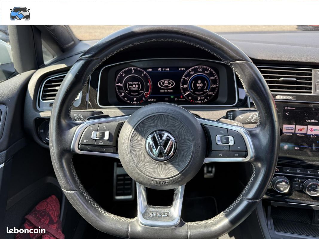 VOLKSWAGEN GOLF GTD 2.0 TDI 184 CV - 1ere main  + 4 jantes hiver (image 12)