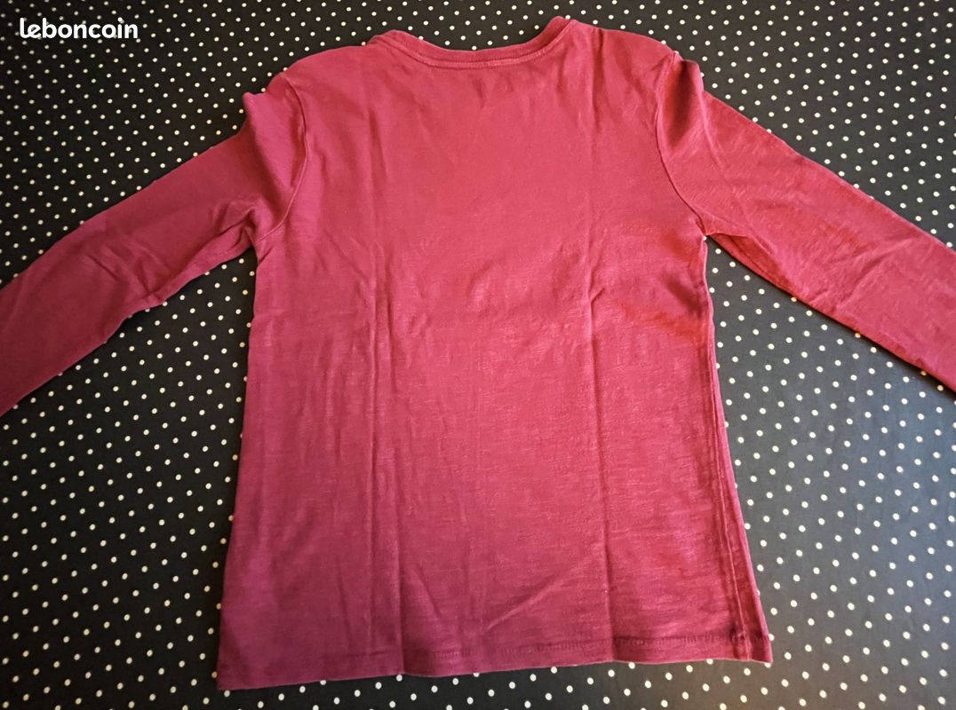 BEAU T-SHIRT NOIR MANCHES LONGUES COTON et LYCRA GAP TAILLE L - QUASI