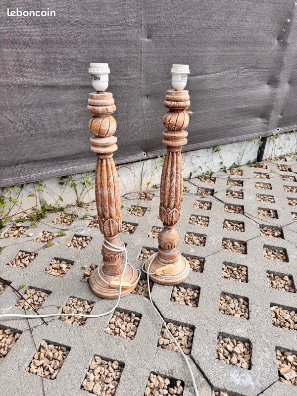 Pied de lampe bois (image 3)