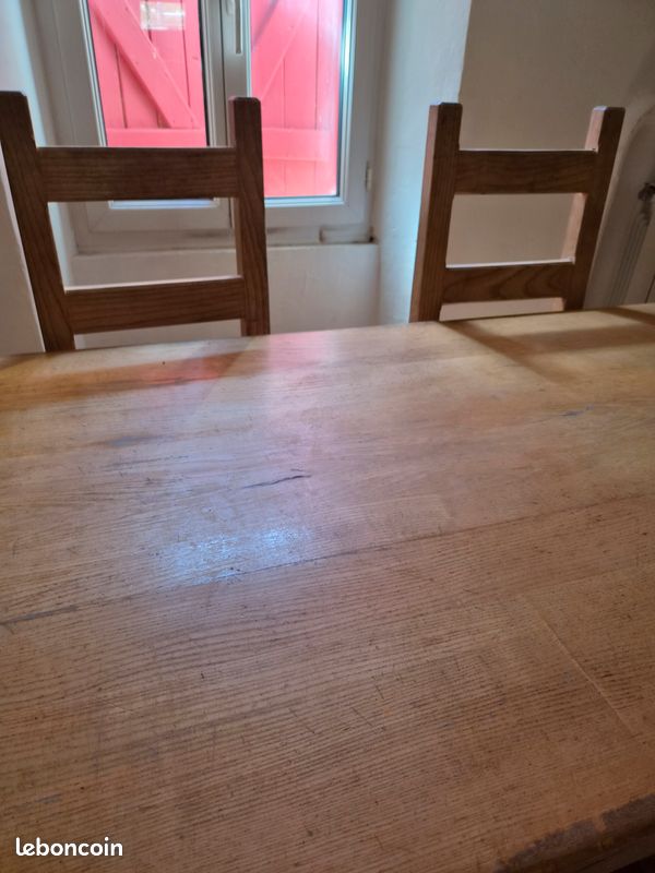 Grande table en pin massif + 8 chaises (image 3)