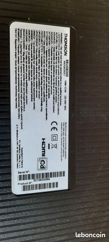 Capteur IR Thomson Compatible 40E5300A, 32HU5253, 55FU5663W, Etc.