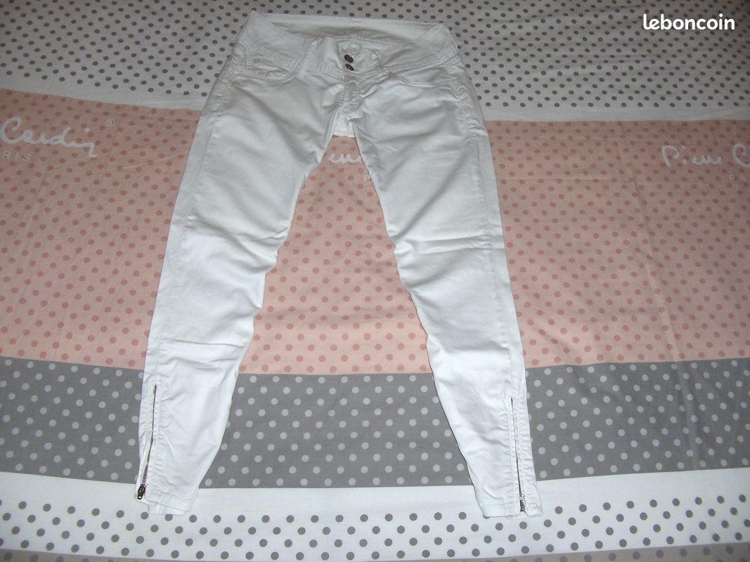 Pantalon 7/8 blanc Le Temps des Cerises (image 2)