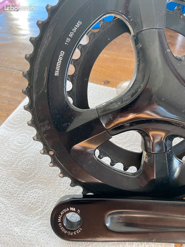 Bras De Manivelle Et Pédalier Shimano 105 FC-1055 – 170 Mm, 7/8 Vitesses, Origine Italie