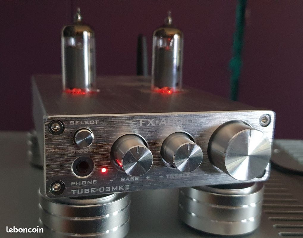 Préamplificateur à tubes FX-AUDIO TUBE-03 MKII Stéréo 6K4 Bluetooth 5.0 Argent (image 2)