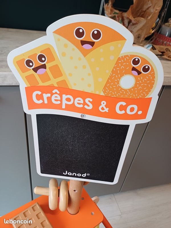 Buy Janod - Crêpes & Co Mobile Wooden Stand Toy Replica Kitchen and Shopping with 40 Accessories, from 3 Years, J06587 Online at Low Prices in India