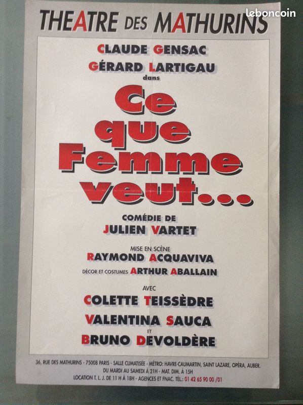 Affiche pour la pièce de théâtre "Ce que femme veux ..." (image 1)