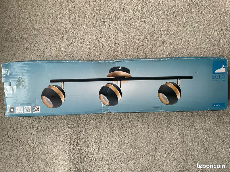 Eglo-Plafonnier LED noir-or Nocito-Réf-3031815 (image 2)