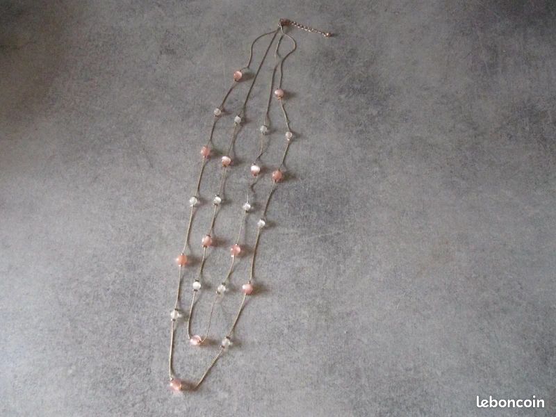 Lot de 4 colliers fantaisie et 1 pendentif à perles noires (image 5)