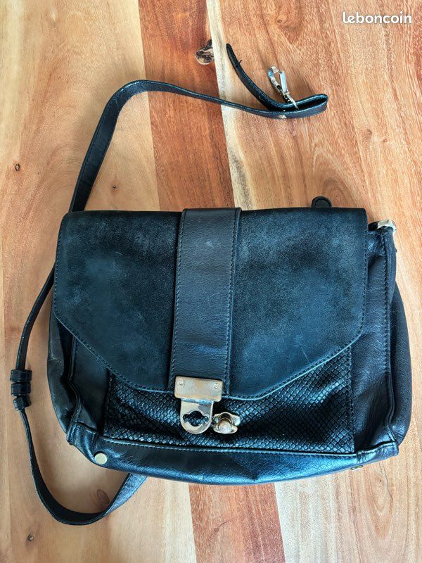 Sac à main bandoulière noir Tiger Sézane Accessoires Bagagerie