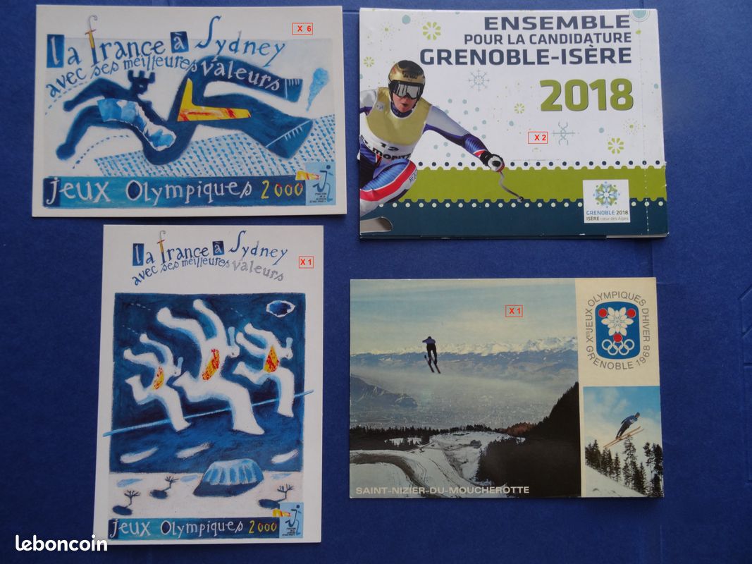 Cartes Postales Collection Jeux Olympiques Grenoble 1968 - édition RTL