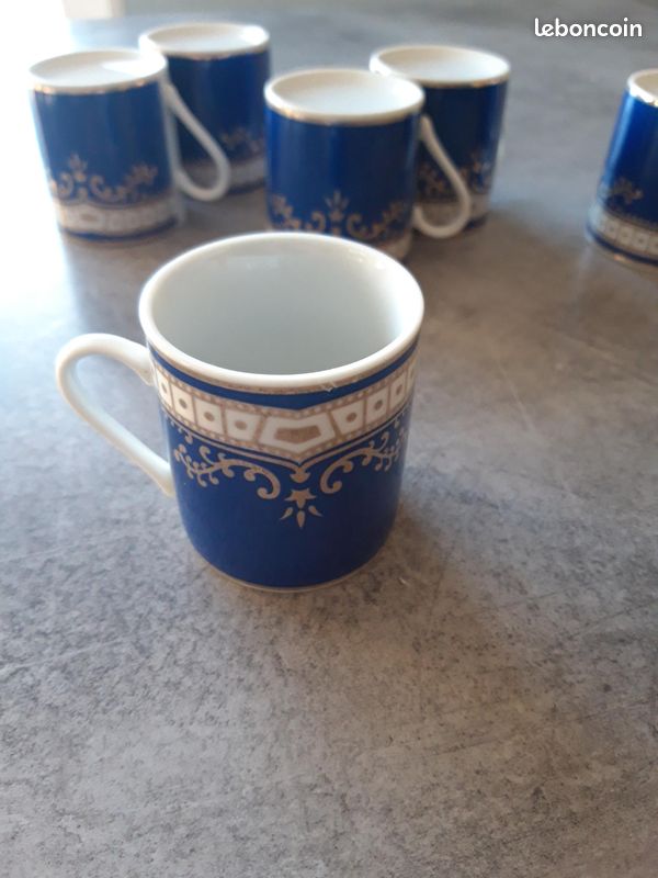 Lot 6 tasses à café + ardoise 10 x 30 cm (image 6)