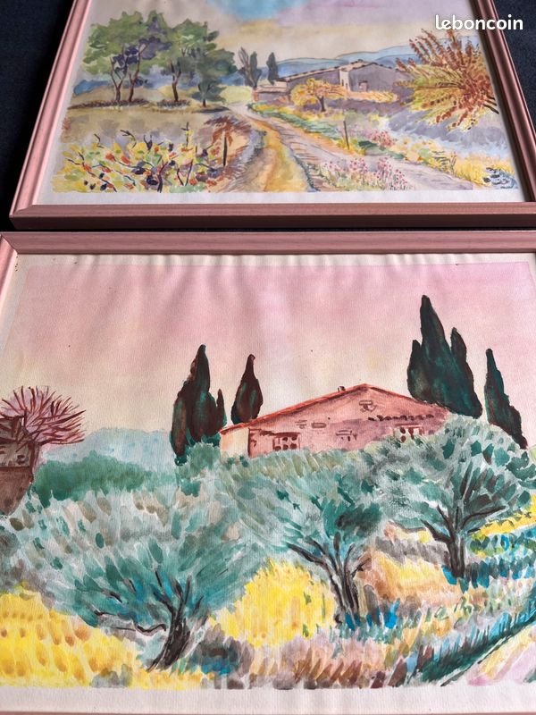 2 Petites Aquarelles « EN PROVENCE « (image 7)