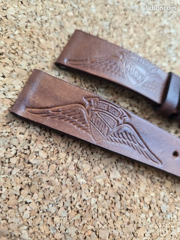 Bracelet Cuir Marron 22mm Avec Boucle Déployante Pour Breitling Navitimer - NEUF