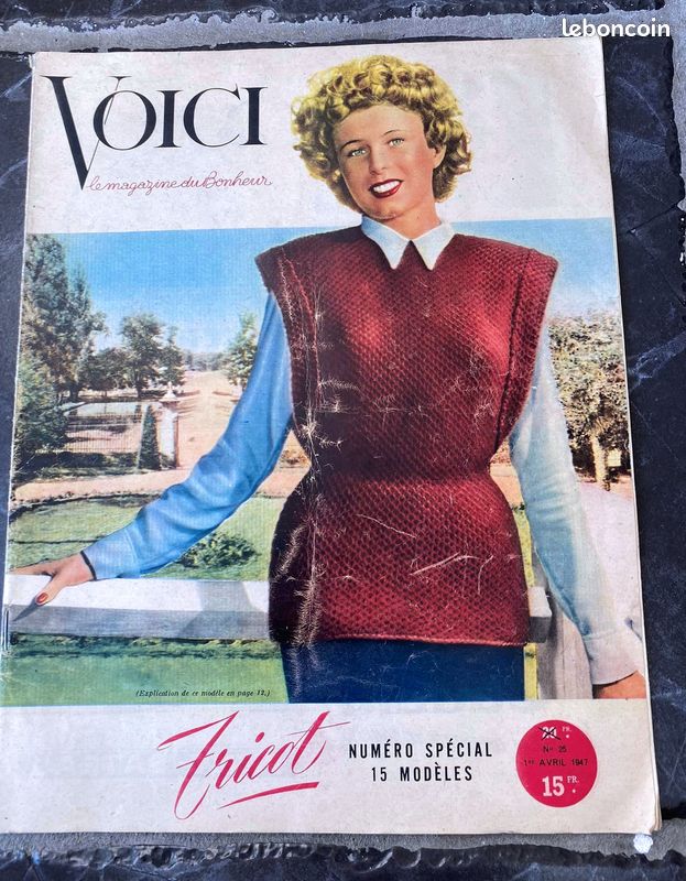 "Voici, Le magazine du bonheur" numéro 25 du 1er avril 1947 (image 1)