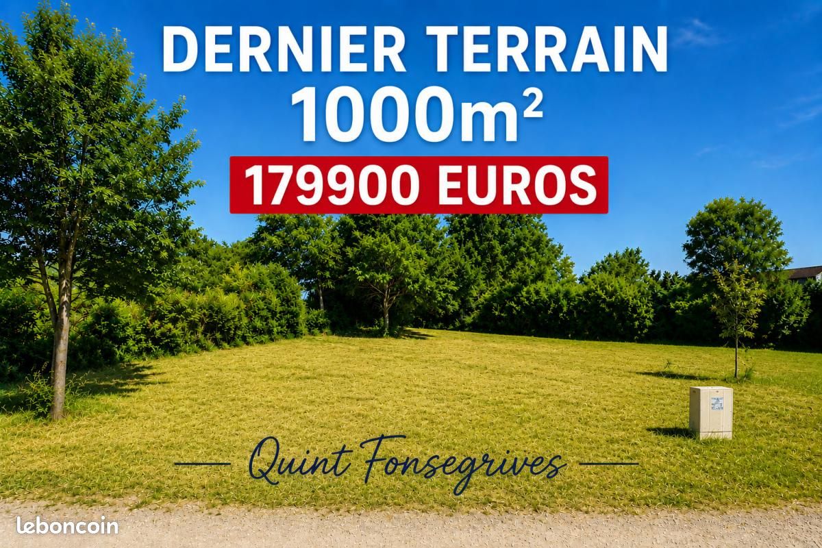 Terrain 864 m² Quint Fonsegrives · à Quint-Fonsegrives · 149 900 €