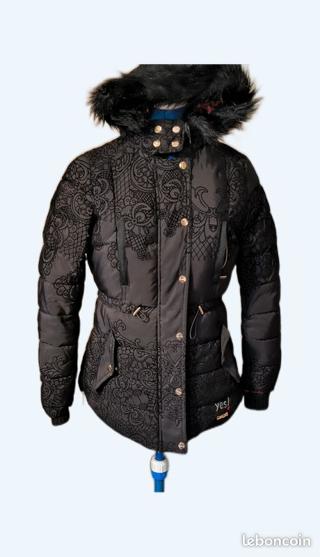 Manteau Desigual Matelassé Femme - Taille 36/S, Marron - Occasion Très Bon état