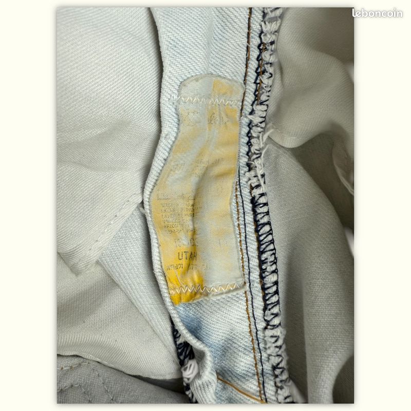 Jeans Homme Wrangler W34 L30 Bleu clair Coton Bon état Regular Normal Uni (image 6)