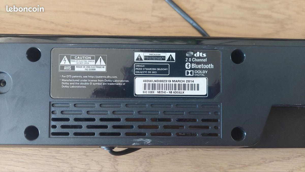 Barre de son LG NB2540 + caisson de basses (image 3)