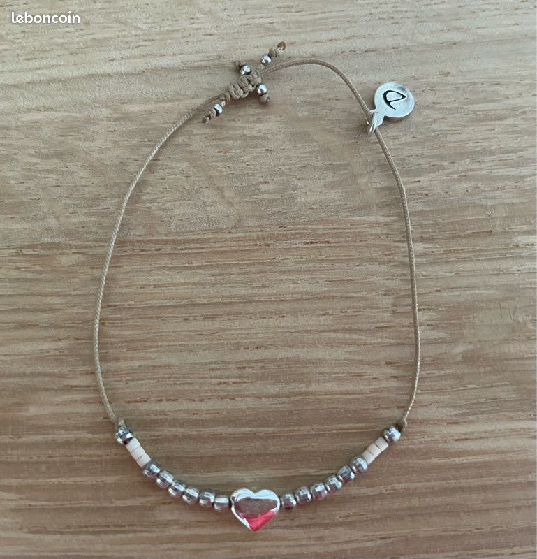 Bracelet cordon marron et argent Doriane Bijoux Montres Bijoux