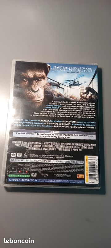 Dvd la planète des singes les origines (image 2)