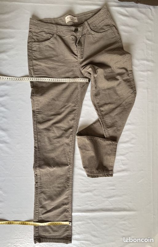 Pantalon en velours côtelé fin – Yessica – taille 42 - jamais porté (image 5)