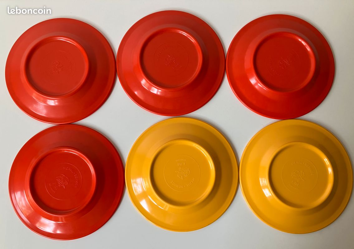 Rare série de 6 petites assiettes Rosti Mepal vintage (image 10)