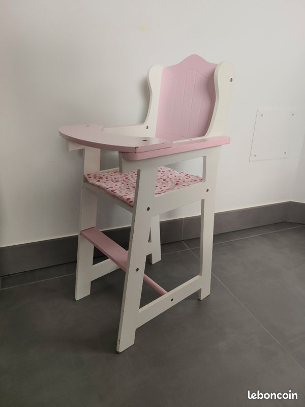 Chaise haute en bois pour poupon (image 2)