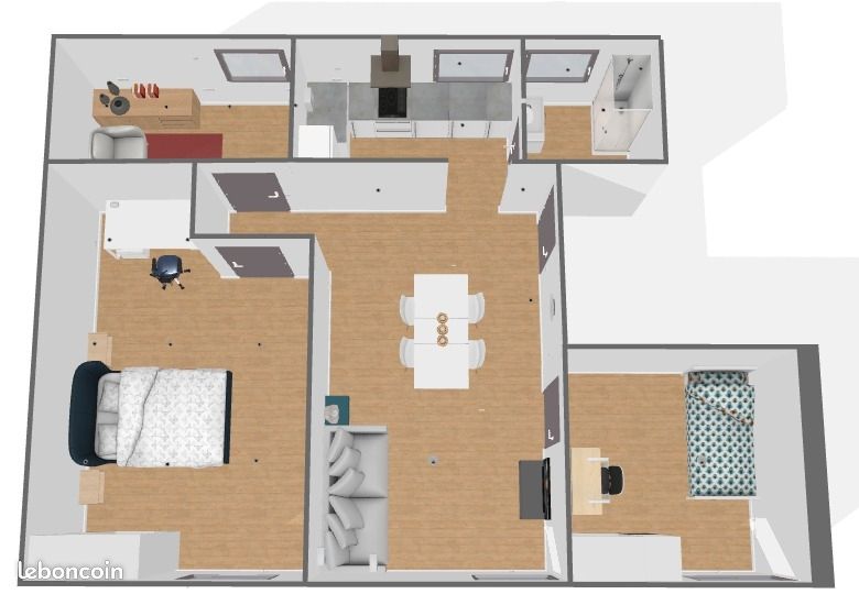 Appartement 3 pièces 64 m² · à Beaurepaire · 64 m² · 600 €/mois