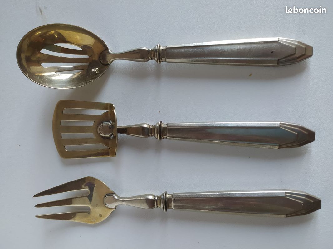 Couvert à Mignardise Art Déco En Argent Sterling (manche Fourré) - Lot D'occasion