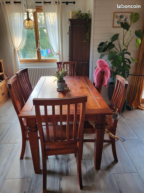 Ensemble table et 6 chaises (image 1)