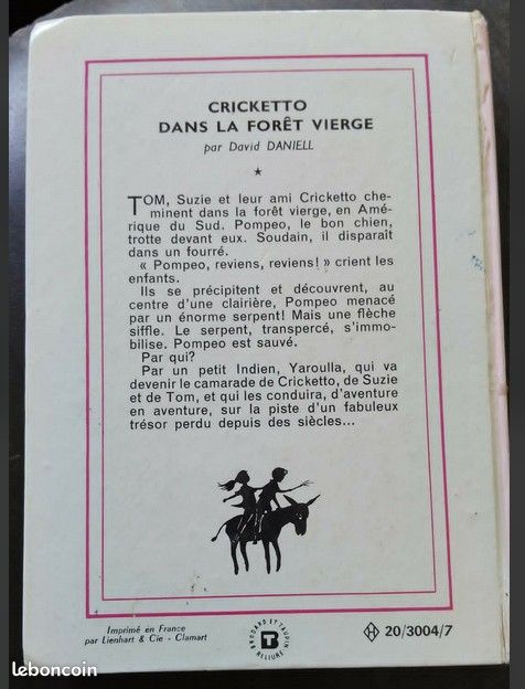 Livre "Cricketto dans la forêt vierge" NT21 (image 2)