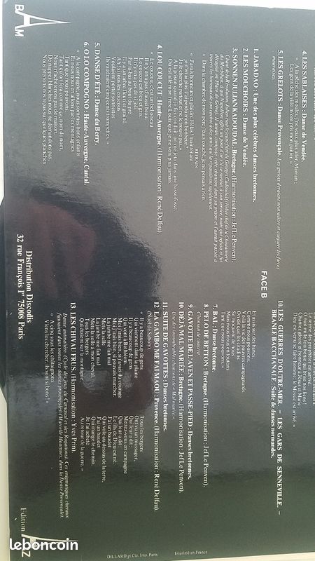 Vinyle 33t Orchestre Et Choeurs Du Ballet National Chants Et Danses De France (image 3)