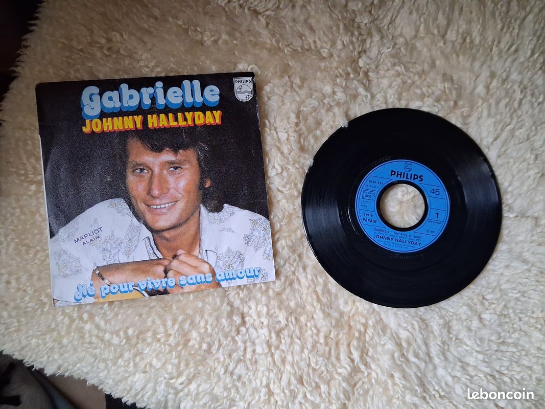 1 disque vinyle 45 t johnny hallyday (image 1)