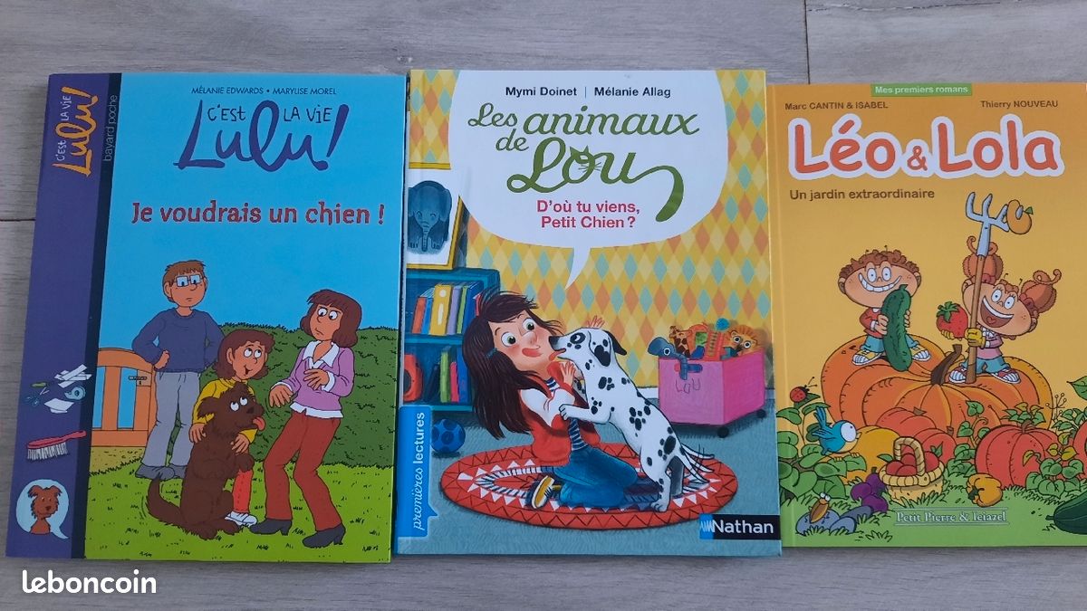 Lot 3 livres CE1 Lulu / Les animaux de Lou / Léo et Lola - Livres