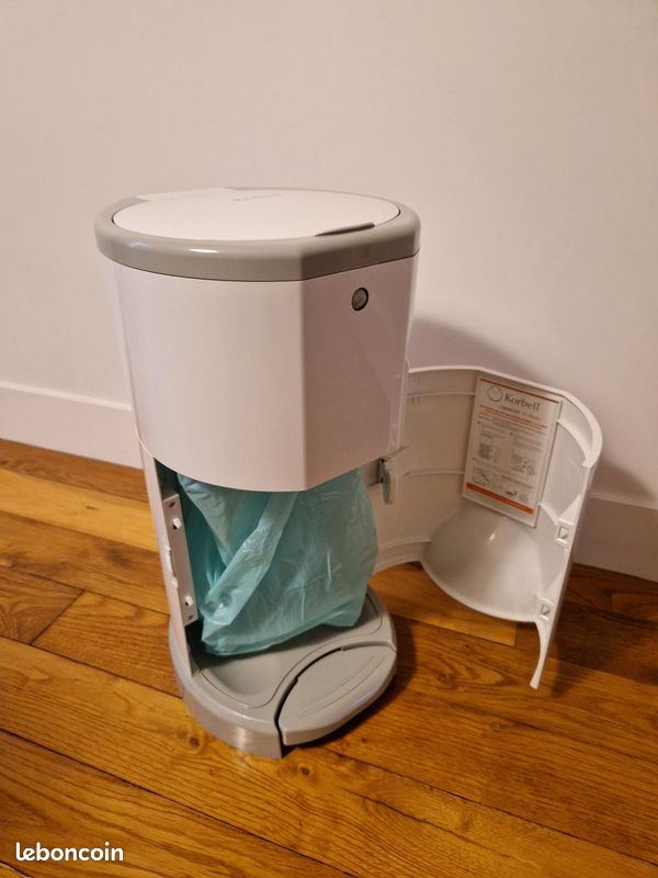 Poubelle à pédale anti ordeurs pour couches bébé KORBELL - Très bon état (image 5)
