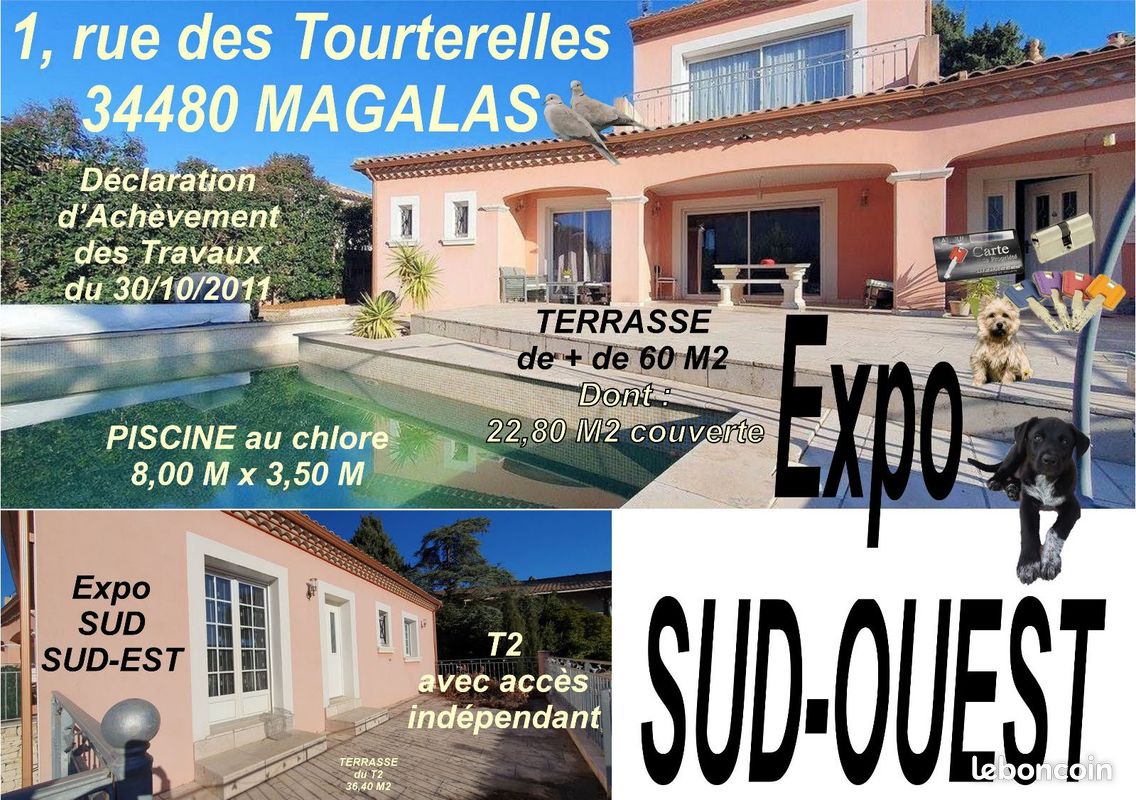 Maison 6 pièces 195 m² · à Magalas · 194,7 m² · 560 000 €