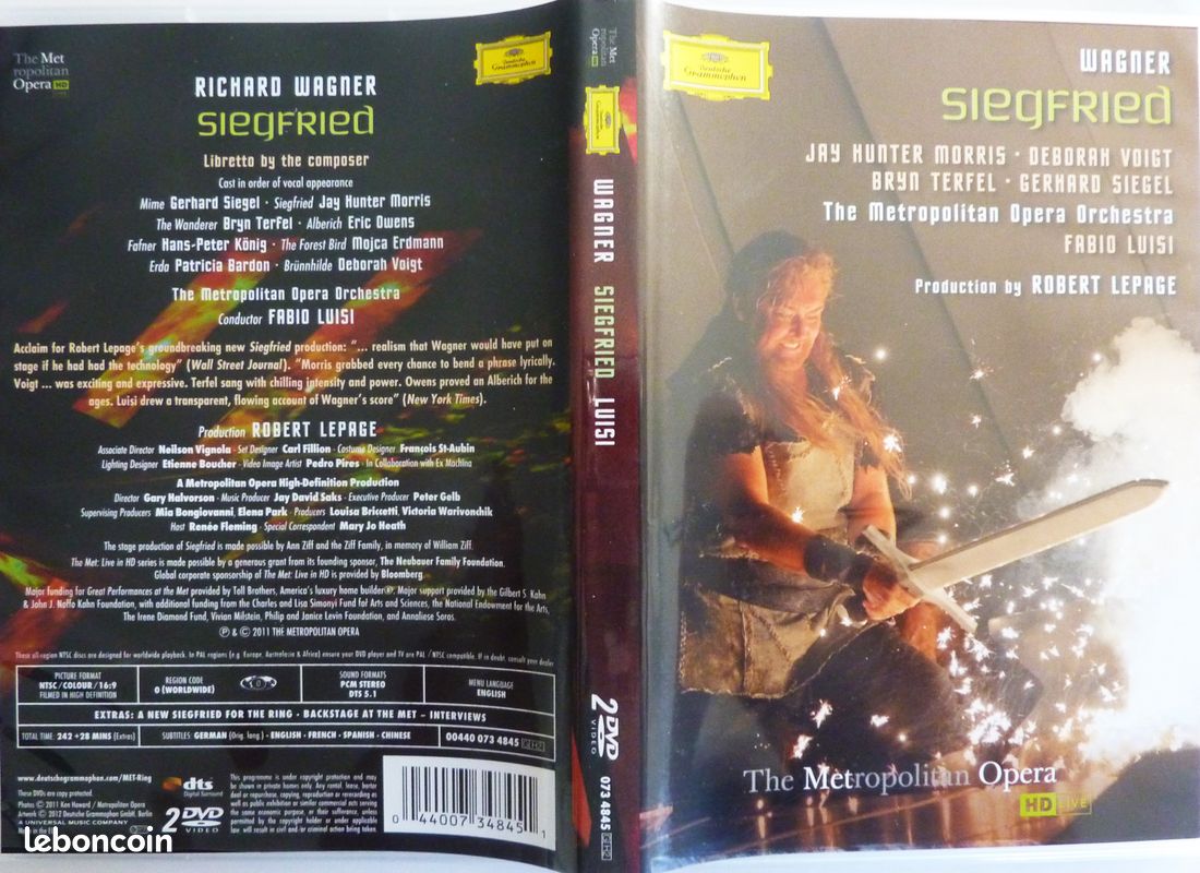 Coffret 8 DVD : Intégrale du Ring de WAGNER au MET de New York / Robert Lepage / James Levine, Fabio Luisi / Jonas Kaufmann, Bryn Terfel, Deborah Voigt, Jay Hunter Morris / Deutsche Grammophon (image 13)