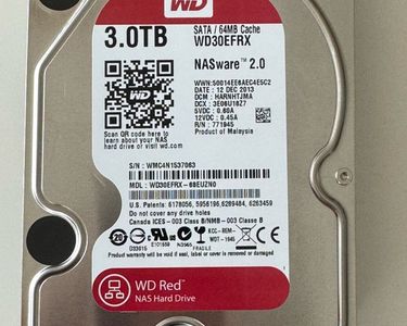 Disque Dur WD Red 3TB 5400 RPM – Pour NAS, Testé Et Formaté, Interface SATA III