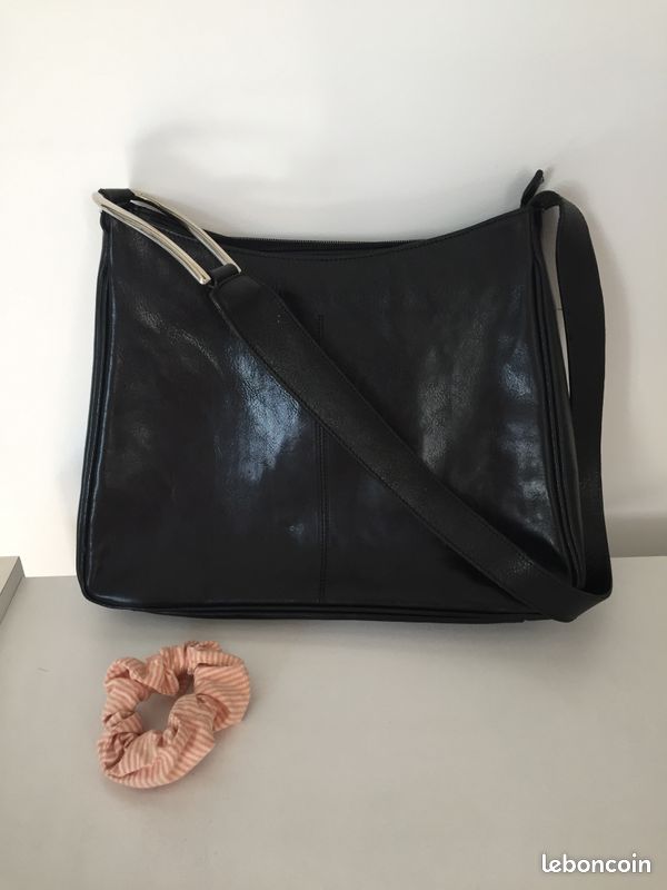 Sac à main cuir noir Allengro (image 1)