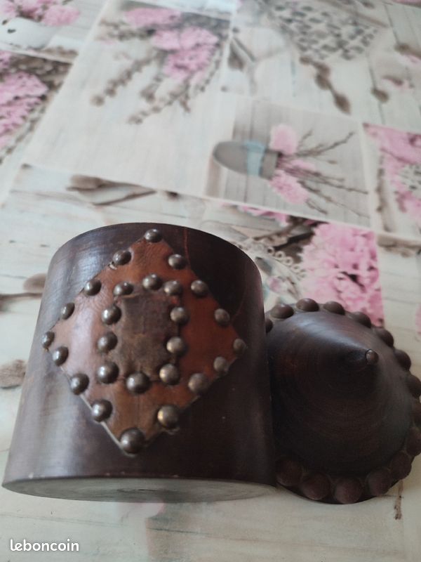 Boite en chêne, cuivre et cuir (image 5)
