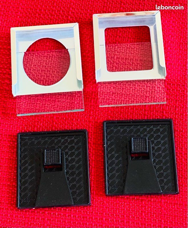Ensemble 2 mini cadres gris, plastique et verre (image 4)