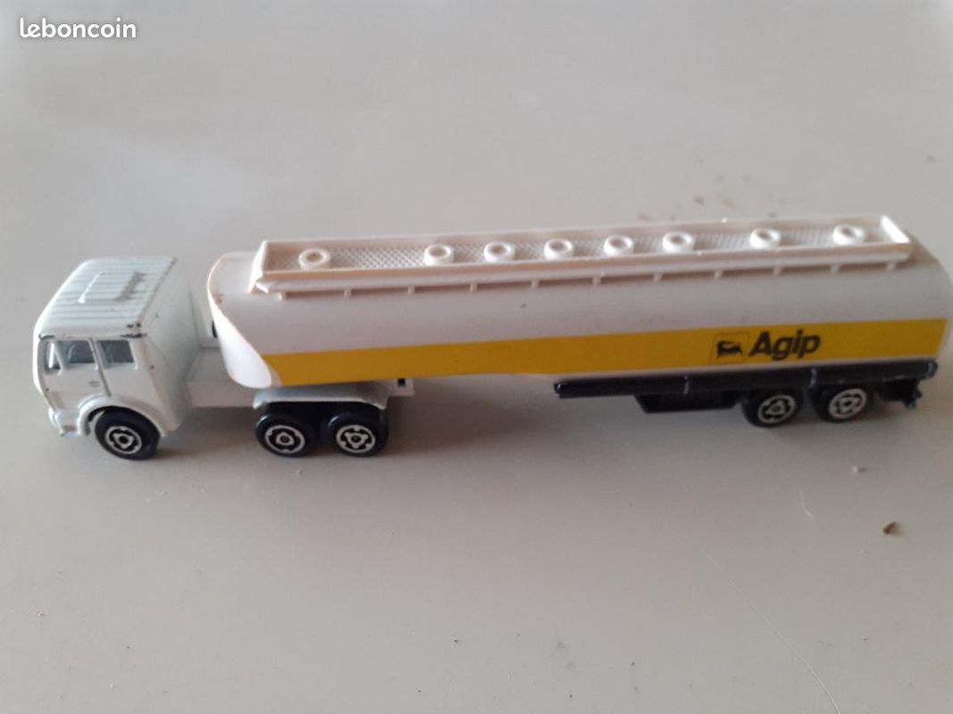 Remorque Citerne AGIP Majorette 1/100 - Modèle Réduit De Collection