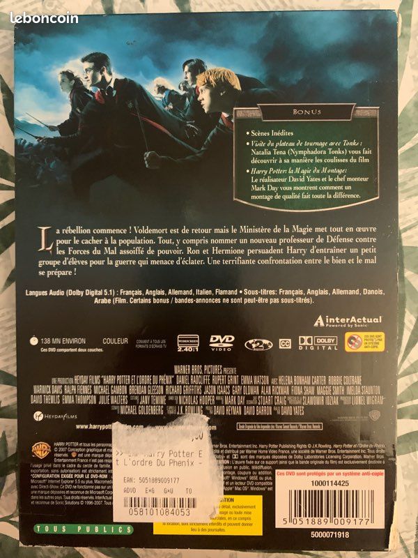 Dvd Harry potter 5 et 6 (image 5)
